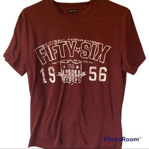 Simon Chang Short Sleeve Tee Shirt Size Women’s M/M Burgandy